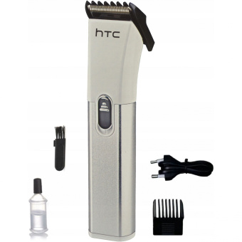 Машинка для стрижки волос HTC АТ-1107B белый/серебристый