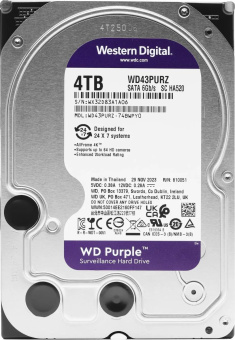 Жесткий диск 4Tb WD SATA-III WD43PURZ 6GB/S 256MB PURPLE