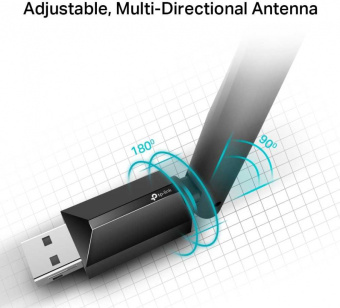 Сетевой адаптер WiFi TP-Link Archer T2U Plus AC600 USB 2.0 (ант.внеш.несъем.) 1ант.