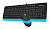 Клавиатура + мышь A4Tech Fstyler F1010 клав:черный/синий мышь:черный/синий USB Multimedia