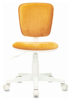 Кресло детское Бюрократ CH-W204NX оранжевый Velvet 72 крестов. пластик белый пластик белый