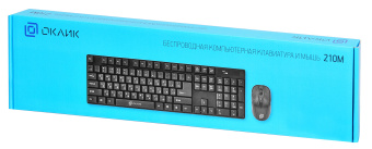 Клавиатура + мышь Oklick 210M черн., беспр.
