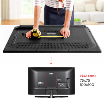 Кронштейн для телевизора Holder LCDS-5001 металлик 10"-26" макс.25кг настенный фиксированный