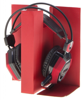 Наушники с микрофоном Оклик HS-L900G HURRICANE черный/красный 1.85м мониторные оголовье (HS-L900G)