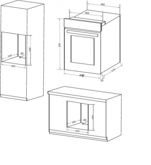 Шкаф духовой электрический MAUNFELD EOEM516B