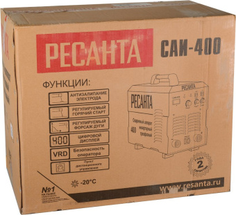 Сварочный аппарат Ресанта САИ 400 инвертор ММА 15.6кВт