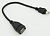 Кабель USB (f)-mini USB (m) 0.2м черный