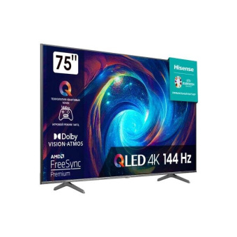 Телевизор Hisense 75" 75E7KQ LED черный