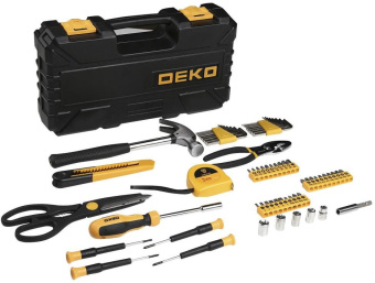 Набор инструментов Deko PRO DKMT62 62 предметов (жесткий кейс)