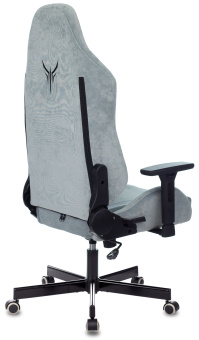 Кресло игровое Knight N1 Fabric серо-голубой Light-28 с подголов. крестовина металл