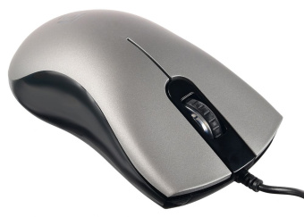 Мышь Оклик 375M серый/черный оптическая (1000dpi) USB (3but)