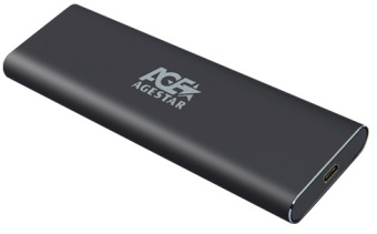 Внешний корпус SSD AgeStar 31UBNV1C NVMe алюминий серый