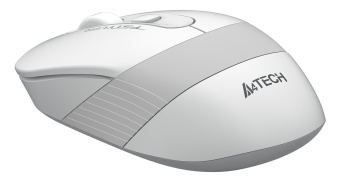 Мышь A4Tech Fstyler FG10S белый/серый оптическая (2000dpi) silent беспроводная USB для ноутбука (4but)