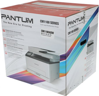 МФУ цветной Pantum CM1100ADW принтер/сканер/копир, (А4, 1200x600dpi, 18ppm, 1Gb, ADF50, Duplex, WiFi, Lan, USB)