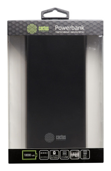 Мобильный аккумулятор Cactus CS-PBFSJT-10000 10000mAh 2.1A 2xUSB черный