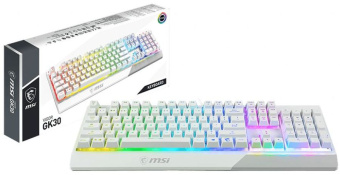 Клавиатура MSI Vigor GK30 белый USB for gamer LED