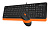 Клавиатура + мышь A4Tech Fstyler F1010 клав:черный/оранжевый мышь:черный/оранжевый USB Multimedia
