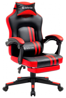 Кресло игровое Defender DIABLO экокожа черный/красный (64407)