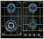 Газовая варочная панель DeLonghi GRETA 6GW NB черный