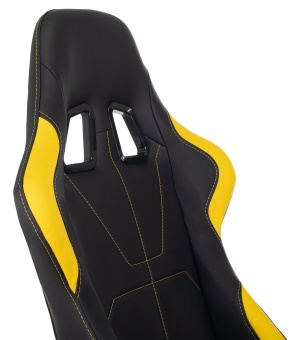 Кресло игровое Zombie VIKING 5 AERO черный/желтый эко.кожа с подголов. крестов. пластик
