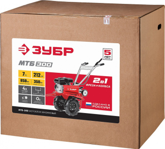 ЗУБР МТБ-300 Мотоблок бензиновый 212 см3