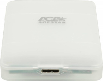 Внешний корпус для HDD/SSD AgeStar 3UBCP3 SATA пластик белый 2.5"