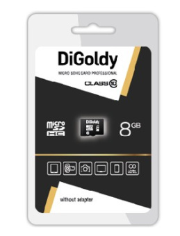 DIGOLDY 8GB microSDHC Class10 - без адаптера SD