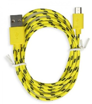 Кабель SMARTBUY IK-12N YELLOW USB - MICRO USB нейлон 1.2м желтый