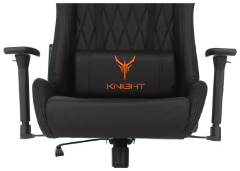 Кресло игровое Knight ARMOR черный ромбик эко.кожа с подголов. крестовина металл