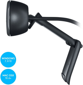 Камера Web Logitech HD Webcam C270 черный 0.9Mpix (1280x720) USB2.0 с микрофоном (960-001063/960-000584)