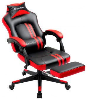 Кресло игровое Defender DIABLO экокожа черный/красный (64407)