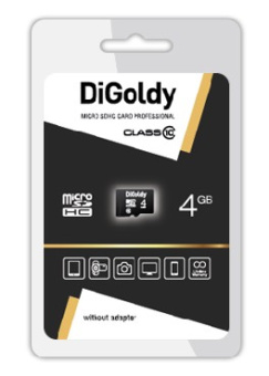 DIGOLDY 4GB microSDHC Class10 - без адаптера SD