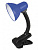 ULTRAFLASH UF-320 C06 синий (Светильник настольный с прищепкой 230В, 60Вт, E27, ЛОН)