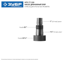 Насос дренажный Зубр НПЧ-Т7-550 550Вт 9960л/час