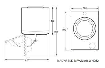 Стиральная машина Maunfeld MFWM106WH052 белый