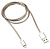 REXANT (18-7057) Кабель REXANT USB-Lightning 2 A, 1 м, матовая сталь
