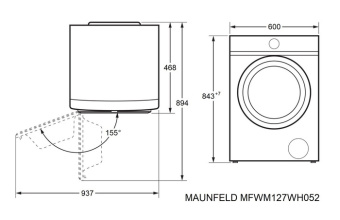 Стиральная машина Maunfeld MFWM127WH052 белый