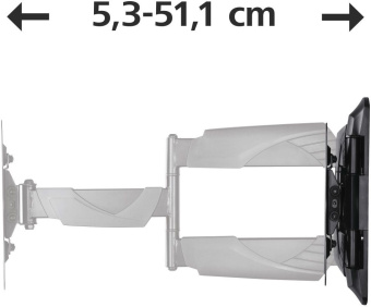 Кронштейн для телевизора Hama H-118665 черный 10"-48" макс.25кг настенный поворот и наклон