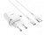 HOCO C12Q "Smart" QC3.0 + кабель Type-C белый