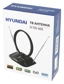 Антенна телевизионная Hyundai H-TAI400 30дБ активная черный