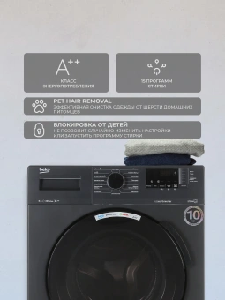 Стиральная машина Beko WSPE 6H612A черный