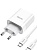 HOCO C80A Rapido PD20W СЗУ QC3.0 2USB+ кабель TYPE-C /TYPE-C- 1 м - белый