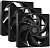 Вентилятор ID-Cooling AF-125-K Trio 120x120x25mm черный 4-pin 14-30dB 170gr Ret