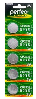 PERFEO CR2032-5BL LITHIUM (100)