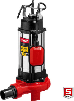 Насос фекальный Зубр НПФ-1350-Р 1350Вт 19800л/час