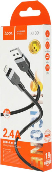 Кабель Hoco X109 IP 36346(L=3M) USB Type-C(m) - Lightning(m) 1м черный