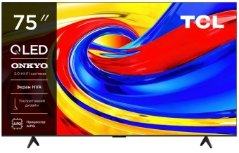 Телевизор TCL 75P7L черный