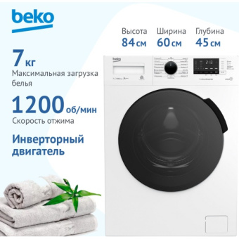 Стиральная машина Beko WSPE7612W белый