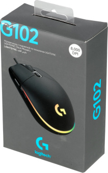 Мышь Logitech G102 LIGHTSYNC черный оптическая (8000dpi) USB (6but)