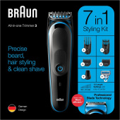 Триммер Braun BT3242 + Бритва Gillette + 1 кас черный/серый (насадок в компл:2шт)